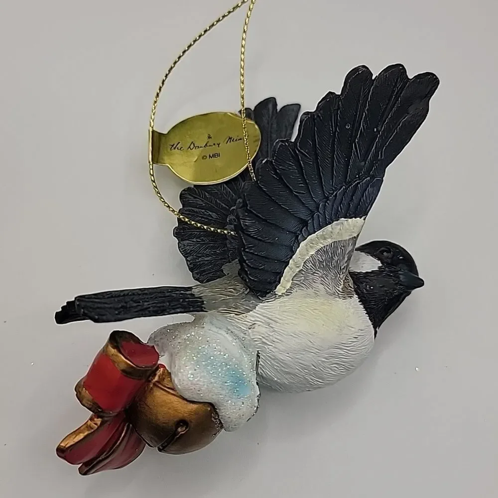 Danbury Mint Christmas Songbird Ornament Chickadee Retired